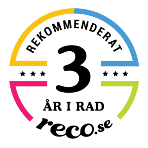 Rekommenderad på Reco.se 3 år i rad